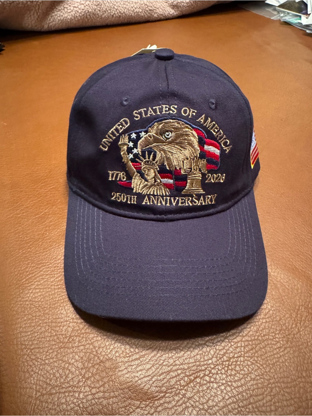 United States 250th Anniversary Navy Blue Embroidered Baseball Cap
